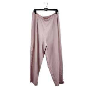 Flax Women's Cotton Blend Textured Relaxed Fit Pants - L